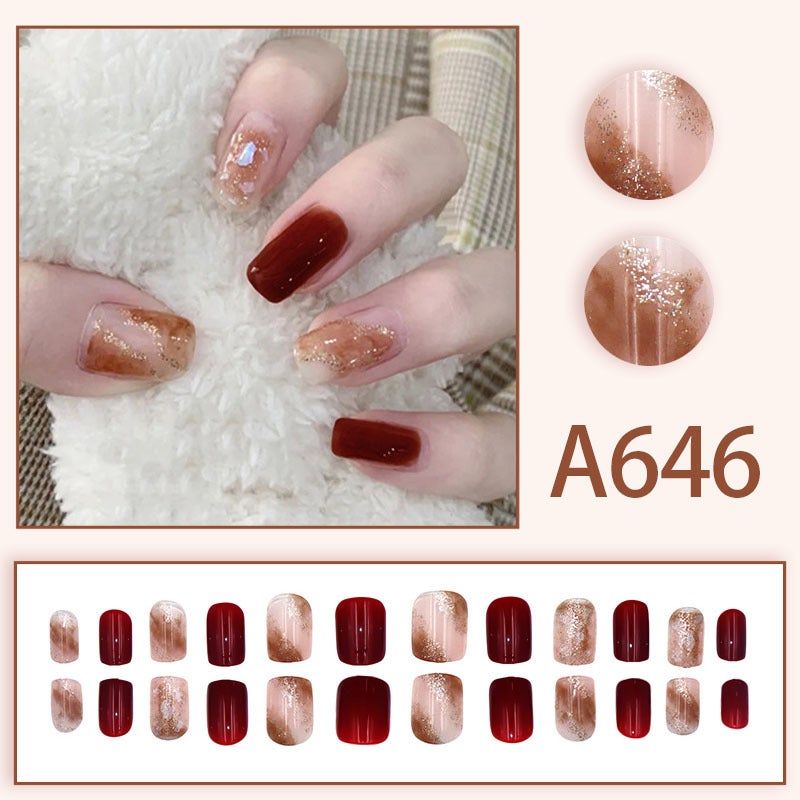 Gentle Pure Desire Simple Style Wear Nail Art Patch Short Medium And Long White Removable Fake Nail Patch - Image 4