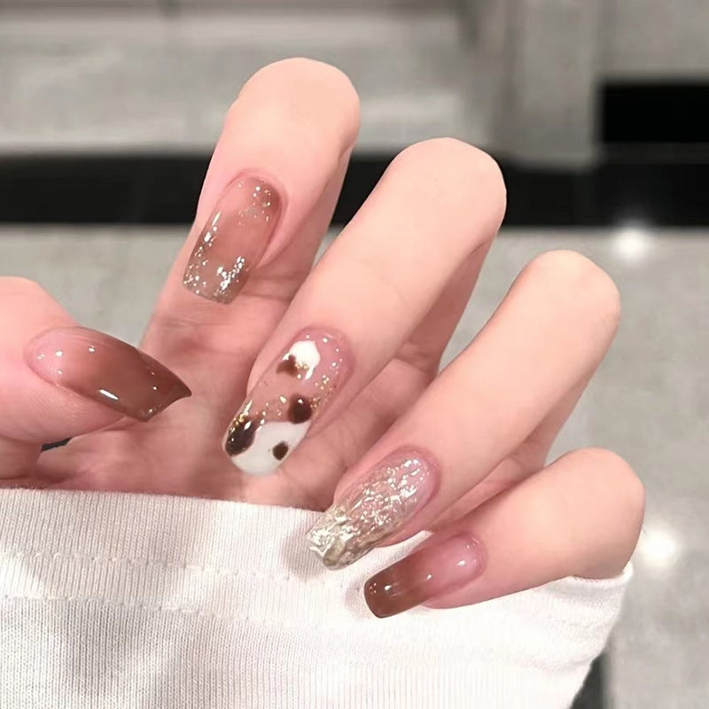 Gentle Pure Desire Simple Style Wear Nail Art Patch Short Medium And Long White Removable Fake Nail Patch - Image 5