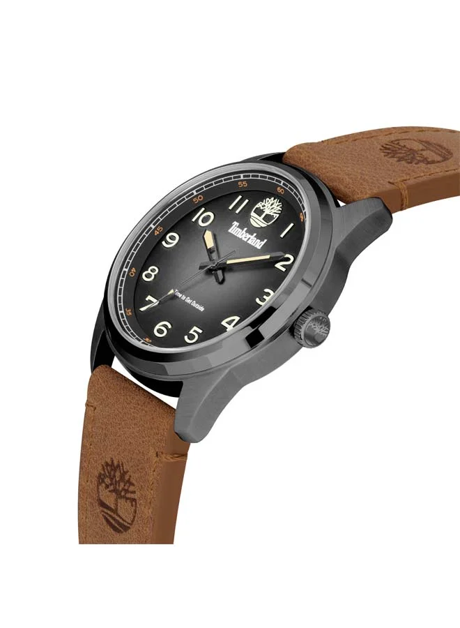 Timberland Northbridge Black Dial Leather Strap Analog Watch for Men