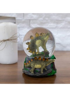 Elanze Designs Elanze Designs Stegosaurus Dinosaur Friends Tabletop Figurine Fossil Bone Paleontologist 100MM Sturdy Glitter Water Musical Dinosaur Snow Globe Plays Tune Born Free  - Image 2