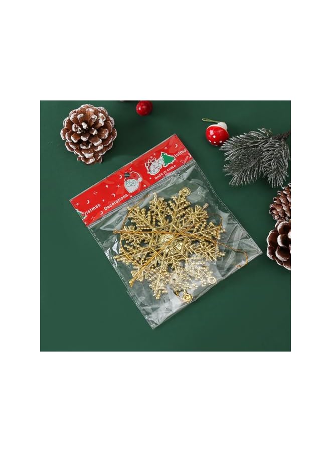 The Bros Snowflake Hanging Decorations - Christmas Decorations (golden) - Image 4