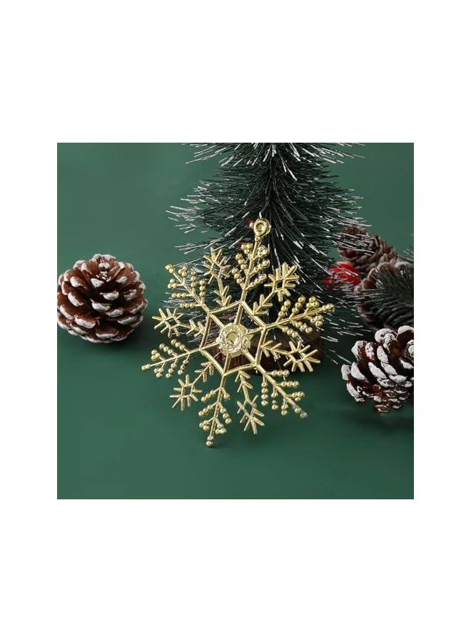 The Bros Snowflake Hanging Decorations - Christmas Decorations (golden) - Image 2