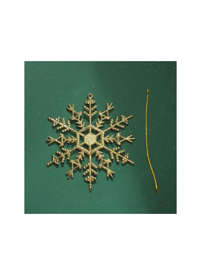 The Bros Snowflake Hanging Decorations - Christmas Decorations (golden) - Image 5