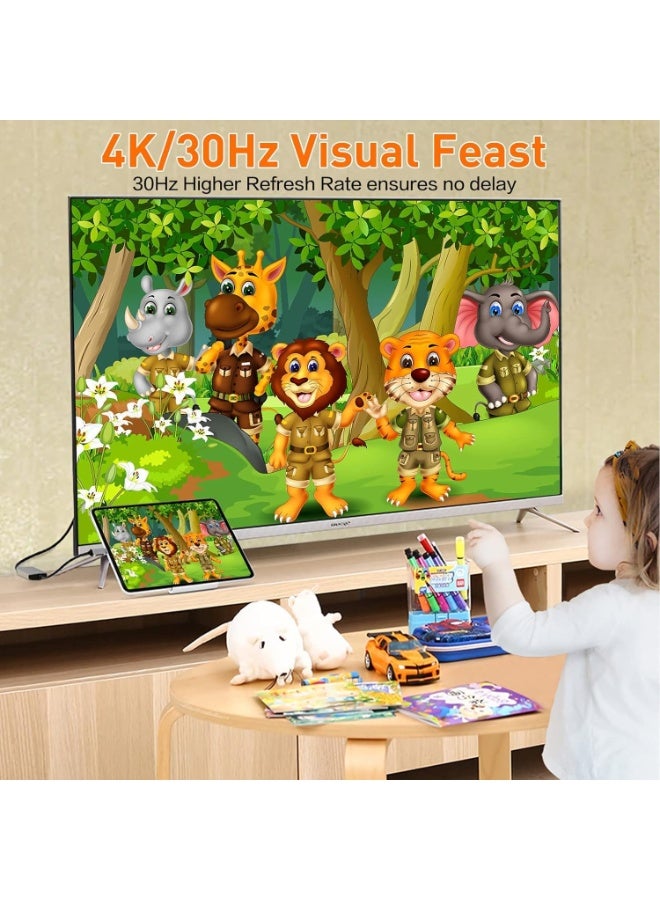 JAJEEK USB-C Hub 6-in-1 Multiport Adapter – 4K HDMI Output, USB 3.0 High-Speed Ports, PD Fast Charging, SD & TF Card Reader, Compact Type-C Expansion for Laptops, Tablets & Smart Devices - Image 5