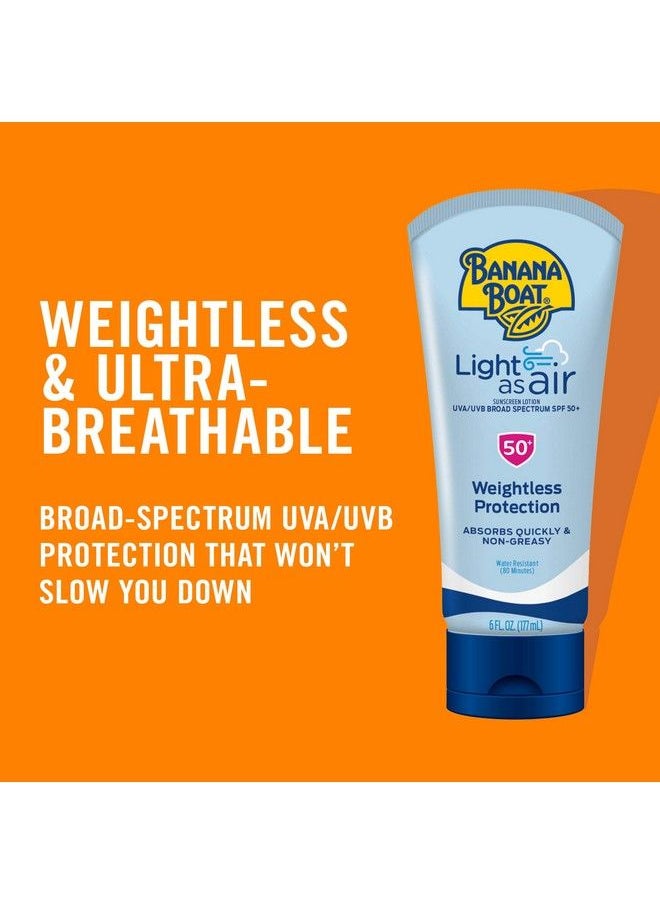 BANANA BOAT Light As Air Sunscreen Broad Spectrum Lotion Spf 50 6Oz. 2 Count (Pack Of 1)  - Image 4