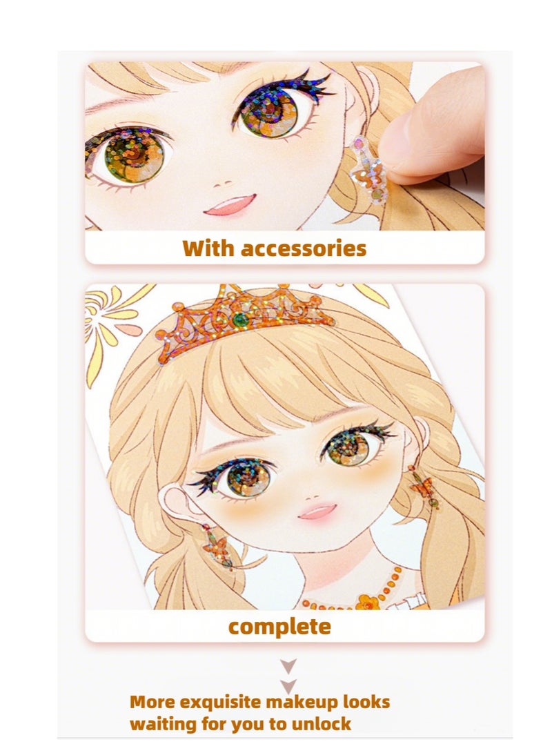 20 صفحة حقيبة ماكياج الأزياء + DIY ملاحظات اللعبة ، حقيبة ماكياج الأميرة - Image 3