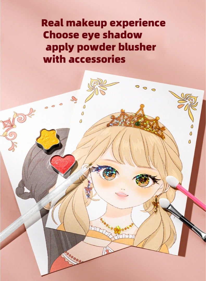 20 صفحة حقيبة ماكياج الأزياء + DIY ملاحظات اللعبة ، حقيبة ماكياج الأميرة - Image 4