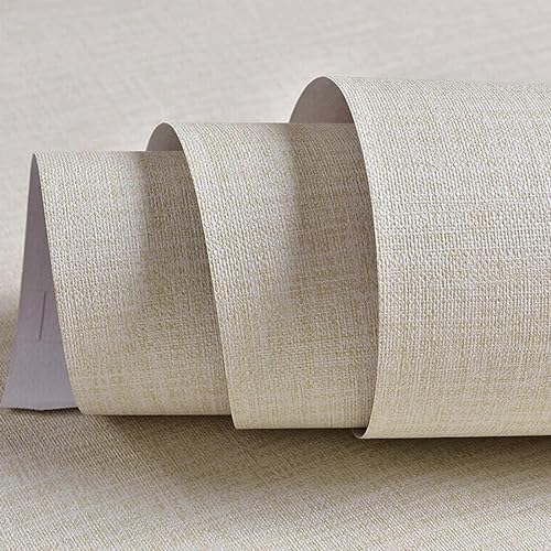 TANONE Contact Paper Peel and Stick (15.8 in X 394 in), Grasscloth Wallpaper Self Adhesive Removable Wallpaper, Fabric Linen Thickened Wall Paper Decorative for Wall Cabinets Drawers Kitchen - Image 1
