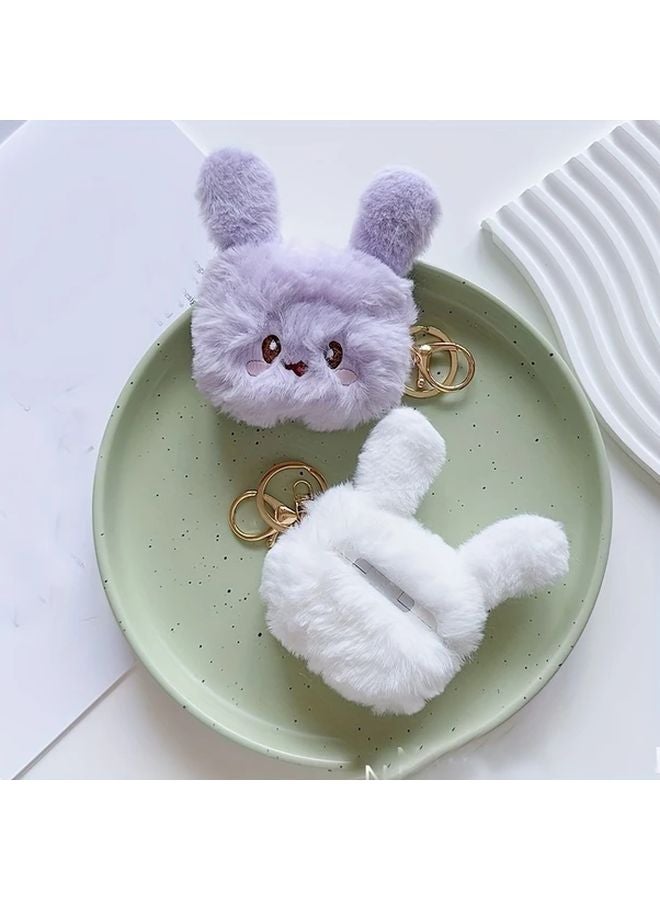 Pink Fluffy Rabbit Design Protective Case For AirPods Pro - Image 4