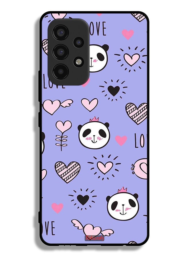 Tolwak Samsung Galaxy A53 5G Protective Case Cover Love And Panda Doodle - Image 1