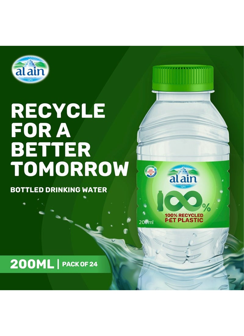 Al Ain مياه زجاجات PET المعاد تدويرها من العين (rPET) 24x200 مل - Image 2