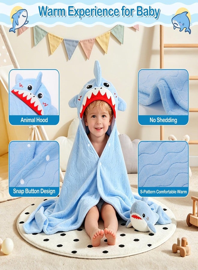 OFUSUY 6 PCS Toddler Towels Set for Boy Girl 0-5 Year, 2 PCS Thick Hooded Baby Bath Towels for Kids Large 55" x 27.5" & 4 PCS Washcloths, Soft Toddler Newborn Bath Essentials Gifts, Dinosaur & Elephant - Image 5