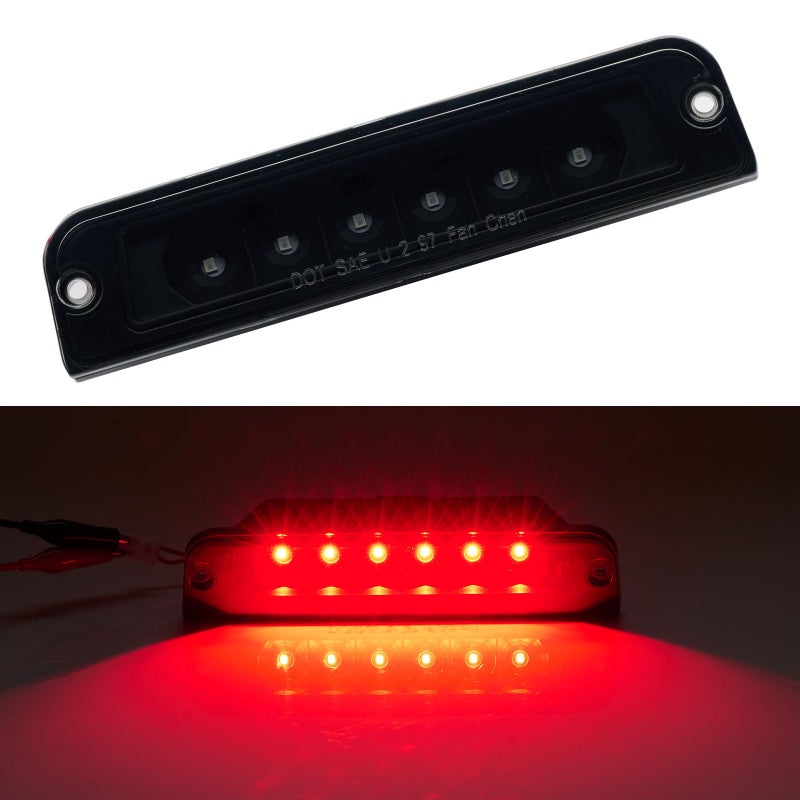 ضوء الفرامل الثالث LED من Cxdar لجيب رانجلر 1997-2006 مجموعة أضواء الفرامل الخلفية عالية التركيب للجيب رانجلر TJ 9706 مصباح كاب مركزي مقاوم للماء