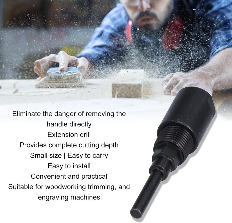 كلاراكو مشبك تمديد لأداة التوجيه، ساق عالية التركيز، عمق قطع كامل، مريح للحمل، لآلات التشذيب والصنفرة والنقش على الخشب (مقبض 1/4) - Image 2