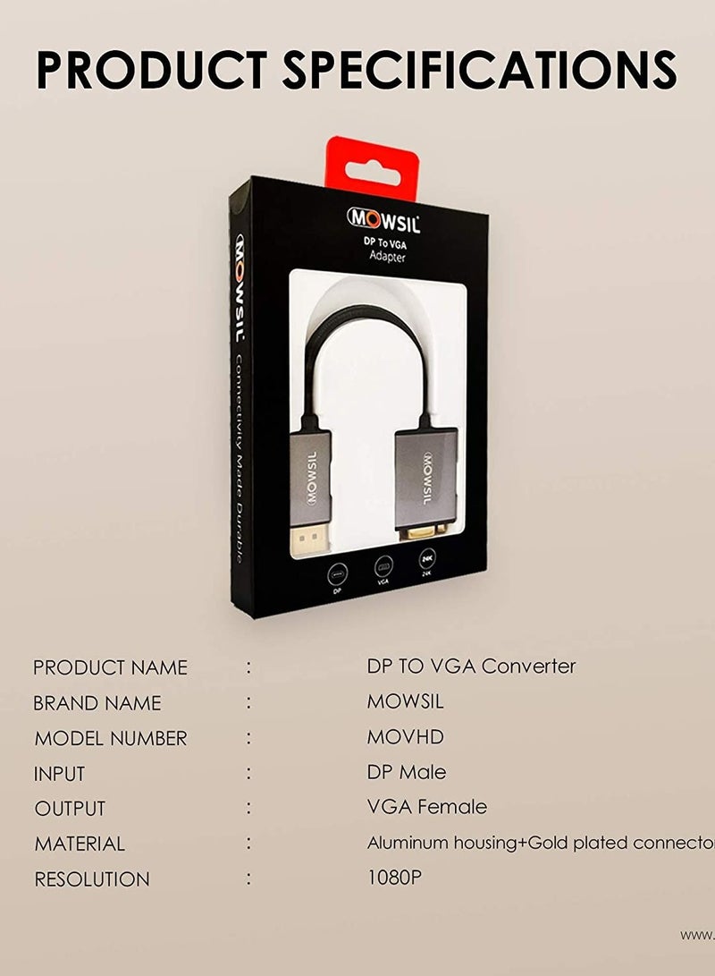 MOWSIL DP to VGA Converter Adapter - Image 3