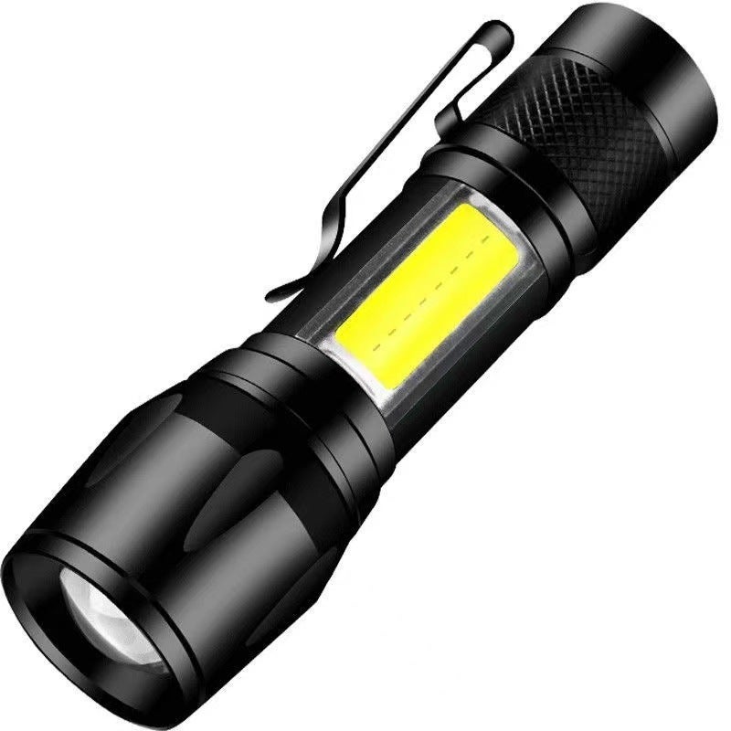 Shake the sound of cross-border new pen clip strong flashlight multi-function USB rechargeable outdoor lighting gift logo wholesale 513 aluminum alloy 513 aluminum alloy