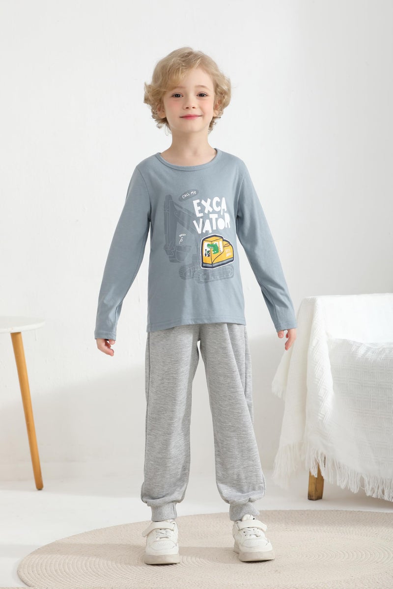 Resinta 4 Pack Toddler Boys Cotton Long Sleeve T-Shirts with Prints Baby Boys Pullover Crewneck Shirts Assorted Everyday Tops - Image 2