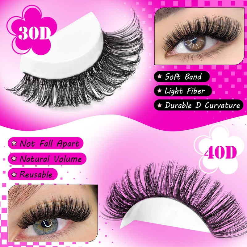 Calphdiar Natural Lash Clusters 30D+40D Eyelash Clusters 8-16mm Cluster Eyelashâ€‚Extensions Wispy Lashes Clusters 240Pcs Individual Lashes DIY Lash Extension for Beginners - Image 5