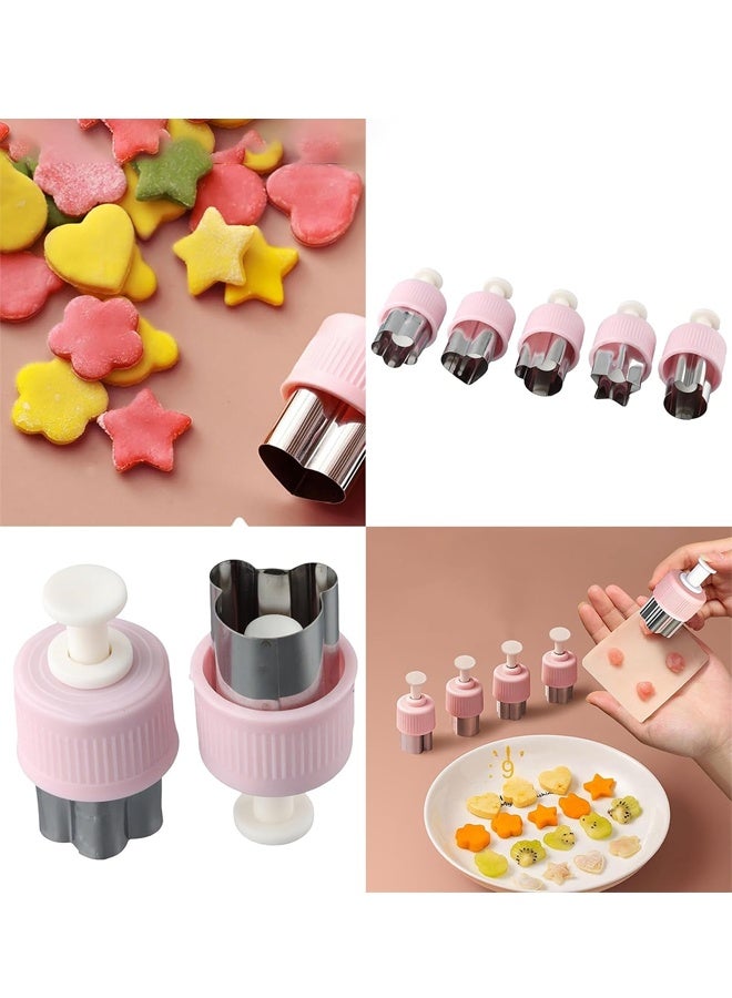 مجموعة من 5 قطع قوالب بسكويت من الفولاذ المقاوم للصدأ ، مجموعة قطع بسكويت للكعك والبسكويت والسندويشات ، قالب الفاكهة والخضروات على شكل زهرة للأطفال الأولاد والبنات البالغين. - Image 3