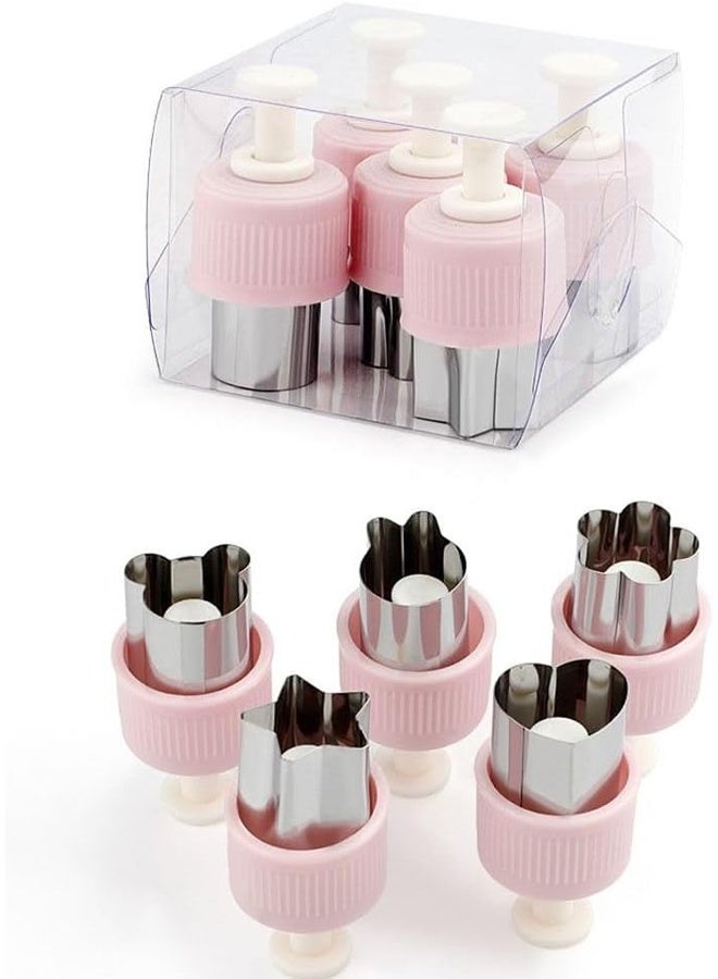 مجموعة من 5 قطع قوالب بسكويت من الفولاذ المقاوم للصدأ ، مجموعة قطع بسكويت للكعك والبسكويت والسندويشات ، قالب الفاكهة والخضروات على شكل زهرة للأطفال الأولاد والبنات البالغين. - Image 2