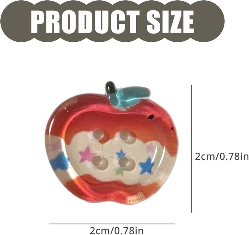 Redmig Fruit Shape Craft Buttons 20MM Acrylic 4 Hole Sewing For Clothes Knitting Decoration - Image 4