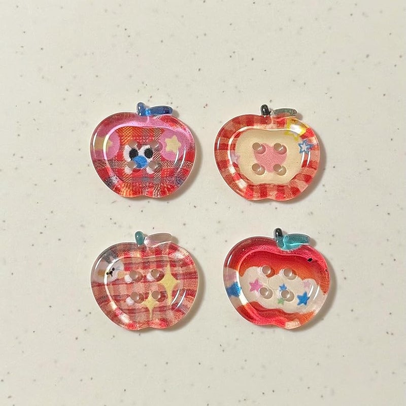 Redmig Fruit Shape Craft Buttons 20MM Acrylic 4 Hole Sewing For Clothes Knitting Decoration - Image 5