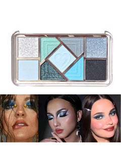 Julystar Luminary Color Eyes Palette - 6 Colors Eye Shadow Palettes, Makeup Eye Shadow Palettes Blue Eye Shadow Eye Green Shadow Waterproof Long Lasting Natural Mixing Pigment Makeup  - Image 1