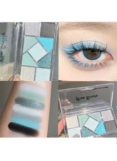 Julystar Luminary Color Eyes Palette - 6 Colors Eye Shadow Palettes, Makeup Eye Shadow Palettes Blue Eye Shadow Eye Green Shadow Waterproof Long Lasting Natural Mixing Pigment Makeup  - Image 2
