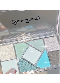 Julystar Luminary Color Eyes Palette - 6 Colors Eye Shadow Palettes, Makeup Eye Shadow Palettes Blue Eye Shadow Eye Green Shadow Waterproof Long Lasting Natural Mixing Pigment Makeup  - Image 4