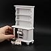 Cutemini 112 Scale Miniature Cupboard Bookshelf Classic Wooden Mini Storage Hutch Kitchen Dollhouse Bookshelf Wood Cabinet 112 Furniture Display Showcase Decoration Sideboard Accessories White - Image 2