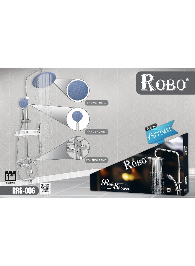 ROBO Luxury Rain Shower System RRS-006 | Premium Modern Handheld & Digital Control | High-End Bathroom Fixture  - Image 1
