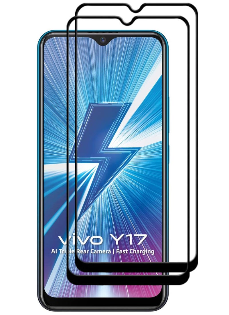 ACLIX 2 Pieces Antistatic ESD Dustproof Premium Quality High Definition Tempered Glass Screen Protector Designed For vivo Y17 - Image 1