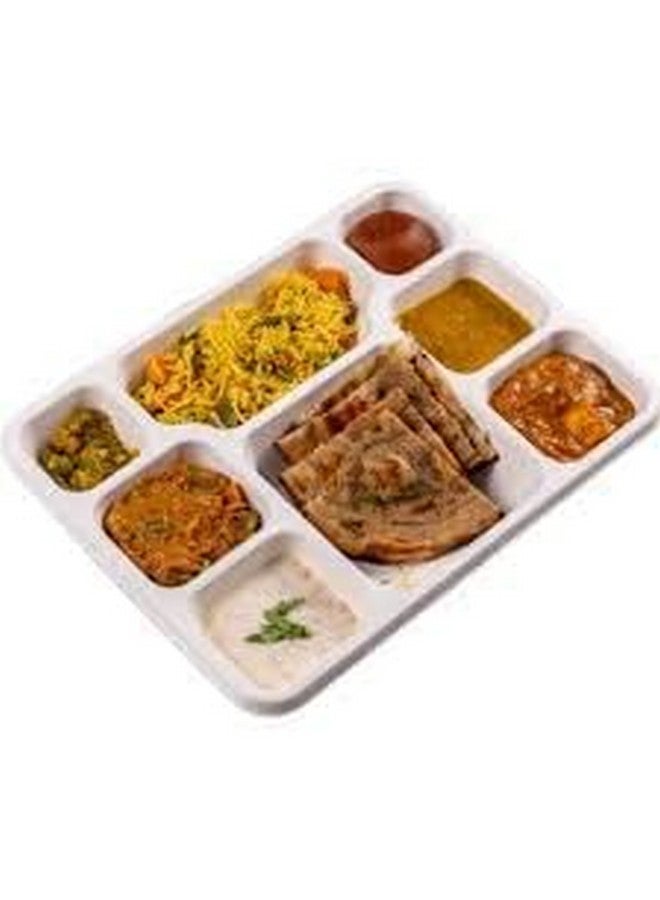 Amit Marketing أطباق أميت ماركتينغ القابلة للاستخدام مرة واحدة | أطباق مربعة قابلة للتحلل للأطعمة | قابلة للتسميد، مقاومة للتسرب، صديقة للبيئة، آمنة وصحية | أطباق للحفلات، الفعاليات | بيج، 25 قطعة (طبق - 8 CP) - Image 1