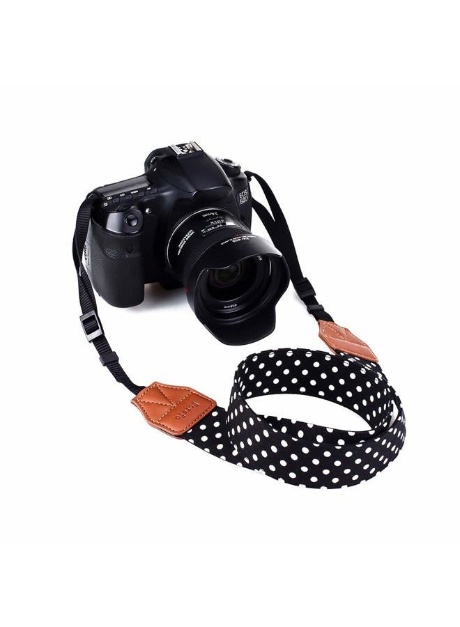 Eorefo Camera Strap Vintage Universal Shoulder Neck Belt Strap for All DSLR Camera Nikon Canon Sony Olympus Samsung Pentax Fujifilm,Black. - Image 3