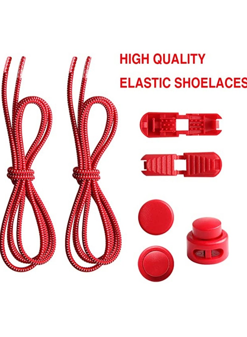 10 Pairs Elastic Shoe Laces No Tie Elastic Shoelaces with Lock Device Adjustable Tieless Shoe Laces Strings Fits ​Adults and Kids Boots Board and Casual Shoe - Image 2
