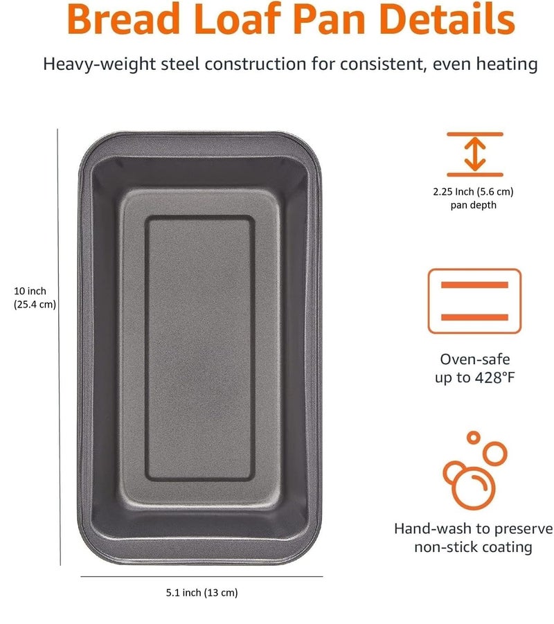 Zollyss Carbon Steel Rectangle Cake Bread Loaf Pan - 2 Piece, Black - Image 4