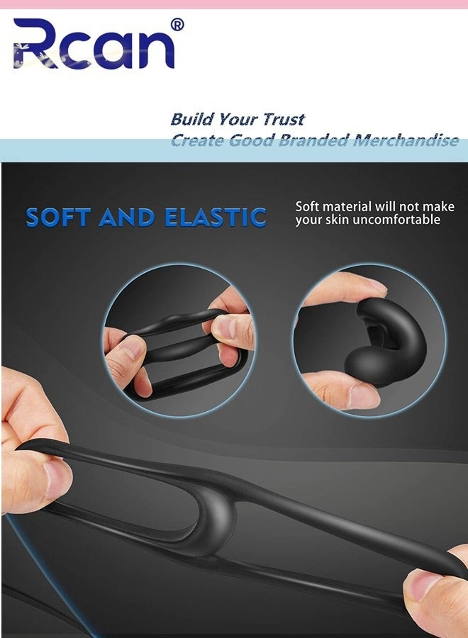 ركان حلقة رياضية مرنة للرجال من السيليكون سهلة التمدد ومقاومة للتمزق ومقاومة للتمزق وتحمل ممتد ومقاومة للماء ومقاومة للاهتراء وناعمة مناسبة للمنزل الرياضي للذكور - Image 5