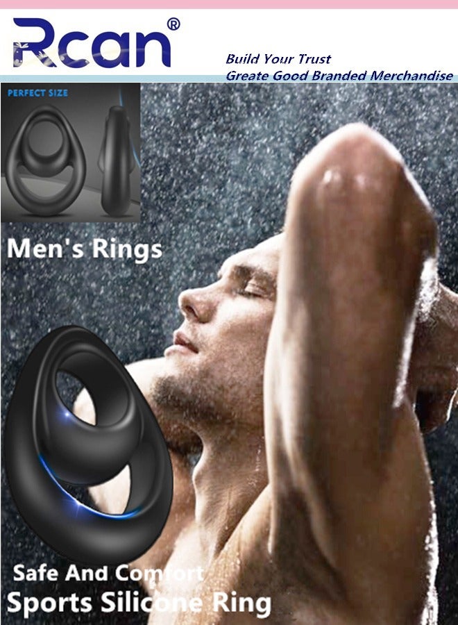 ركان حلقة رياضية مرنة للرجال من السيليكون سهلة التمدد ومقاومة للتمزق ومقاومة للتمزق وتحمل ممتد ومقاومة للماء ومقاومة للاهتراء وناعمة مناسبة للمنزل الرياضي للذكور - Image 2