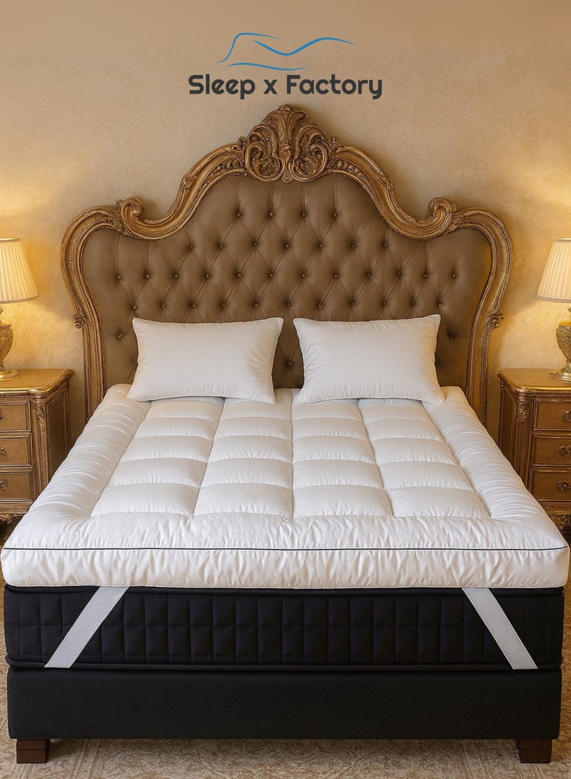 Sleep x Factory Diamond Package a Luxurious Mattress Topper 20 cm Hight with Luxurious Pillows - Image 1