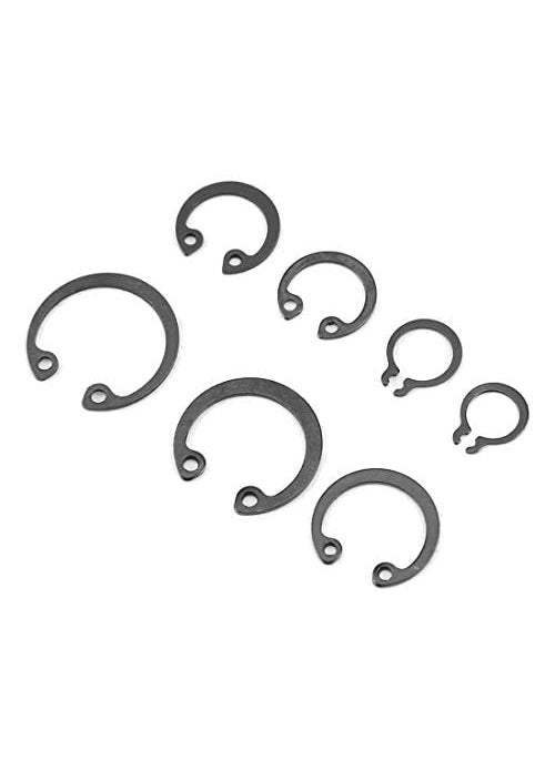DIY Crafts DIY Crafts Pack Of 6 Set 225x6 Multi Black CClip Assortment Set 225Pcs 18 Sizes Circlip Ring Retaining Ring Assortment External CirclPack Of 6 Set 225x6 Multi Black  - Image 2
