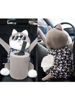 SFMW Gray Dog ​​Hanging Car Tissue Box  - Image 2