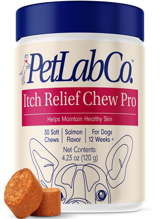 PetLab Co. Salmon Itch Relief Chew Pro for Dogs - Omega 3 for Dogs Itch Supplement - Packed with Beneficial Fatty Acids for Healthy Skin - Seasonal Allergies Support - Packaging May Vary - Image 1