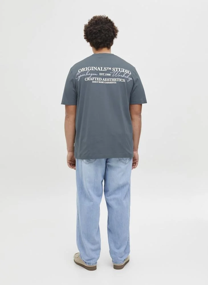 JACK & JONES  Logo Crew Neck T-Shirt for Men | Best Price UAE