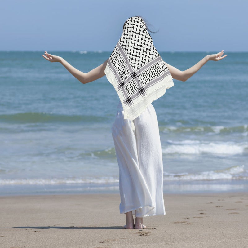Scarf Arab Muslim Scarf Unisex Costumes Pray Cap Outdoor Headscarf - Image 1