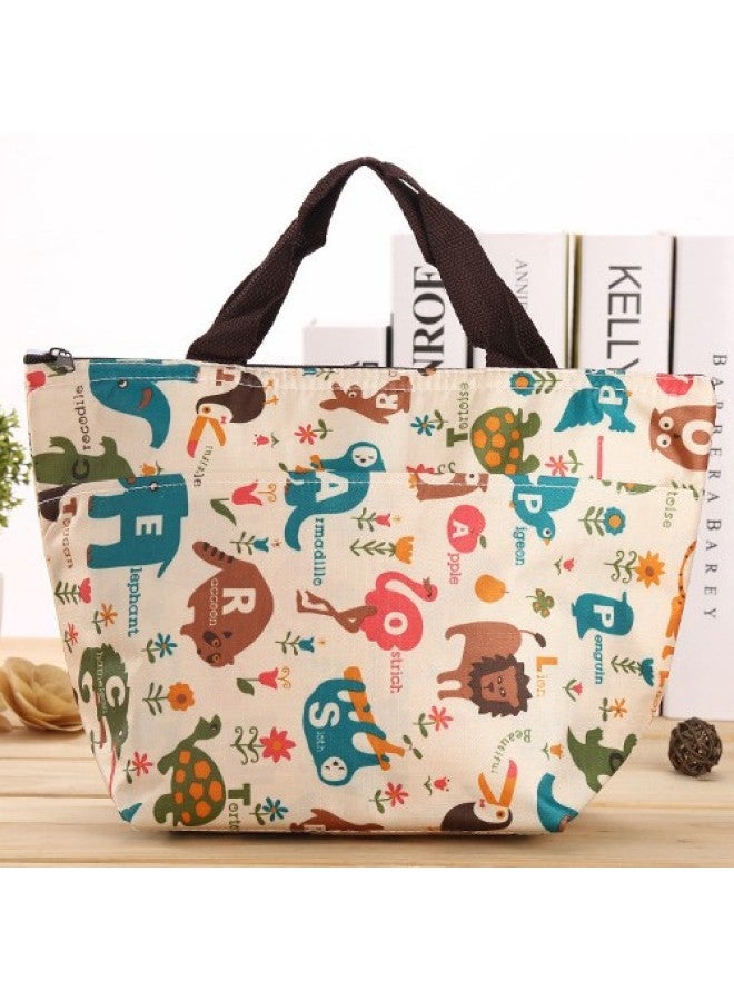 Pinfei Printed Oxford Cloth Portable Ice Bag Heat Preservation Bag Ice Bag Lunch Bag Lunch Box Bag Outdoor Picnic Bag Heat Preservation Bag