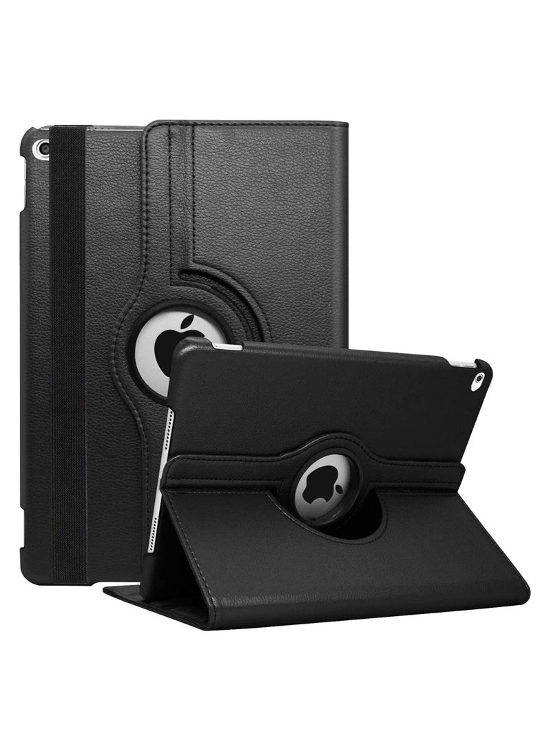 IPad Case 9.7 inch 2018/2017  iPad Air Air 2 Smart Cover 360 Degree Rotating Stand Auto Sleep/Wake (Black) - Image 1