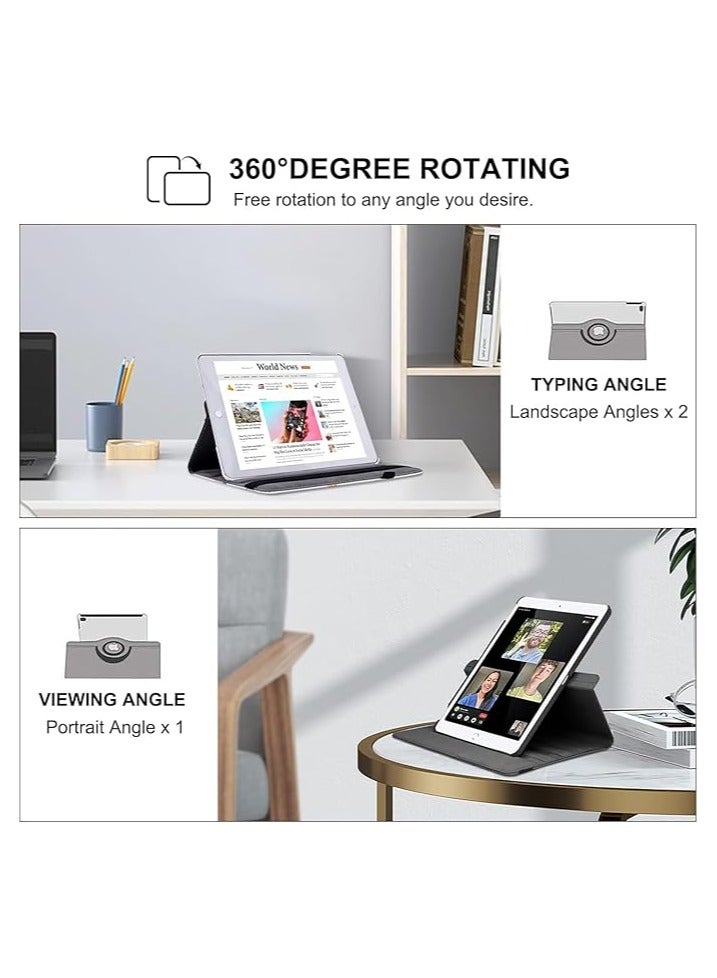IPad Case 9.7 inch 2018/2017  iPad Air Air 2 Smart Cover 360 Degree Rotating Stand Auto Sleep/Wake (Black) - Image 3