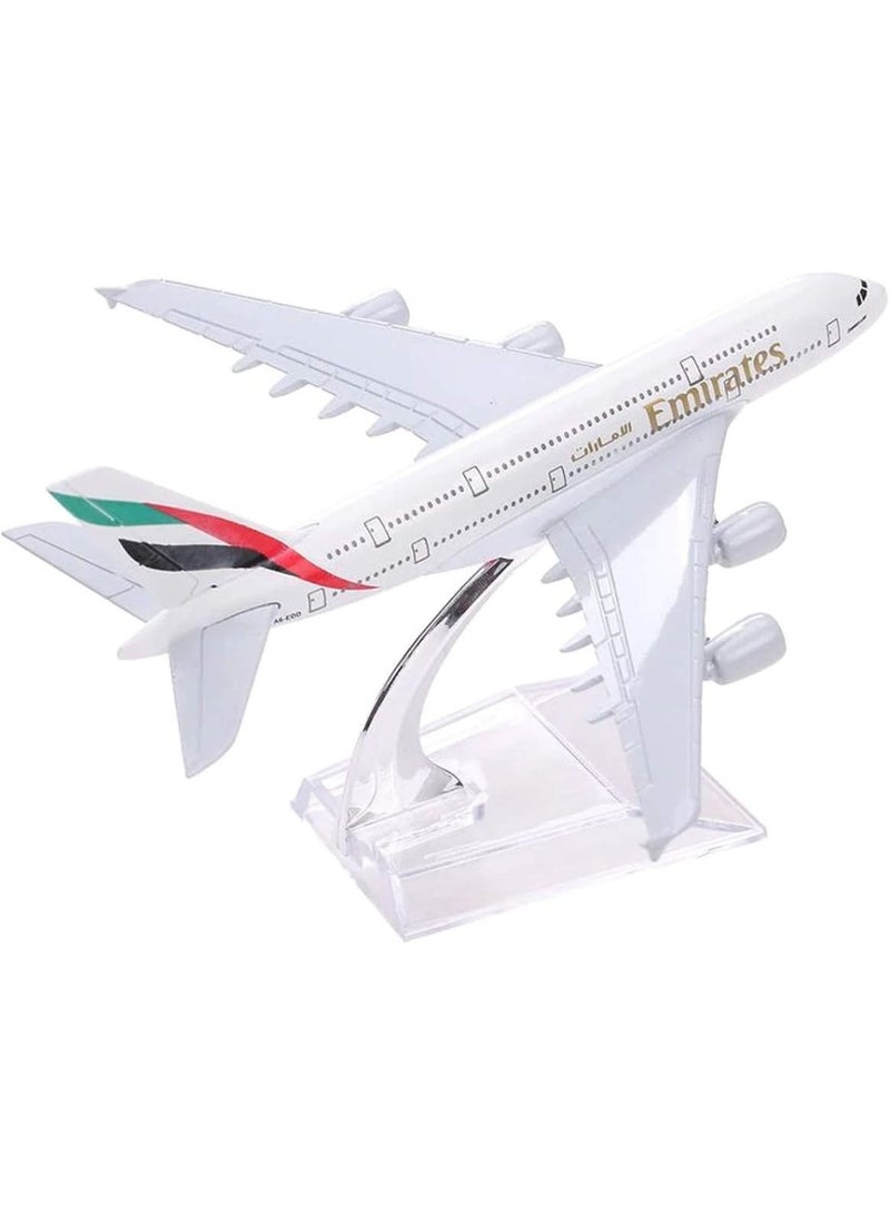 LIMOS 16cm Emirates A380 Diecast Model Plane with Wheels, Base, and Attached Metal & Plastic Parts – Perfect Gift for Birthdays, Elegant Decor for Home and Office  - Image 3