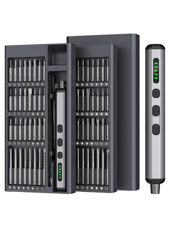 Fanski Mini Electric Screwdriver 3.7V, Cordless Screwdriver Set, Precision Electric Screwdrivers 68-in-1 Magnetic Bits, Rechargeable Portable Repair Tool Kit for Electronics Laptops Glasses Clocks - Image 1