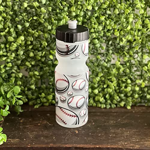 50 Strong 22oz Kids Sports Squeeze Water Bottle – BPA-Free with Pull Top Cap – Durable & Reusable for School, Boys & Girls – Made in USA – Baseball Theme - Image 2